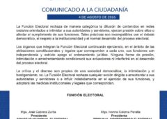 Consejo Nacional Electoral y el Tribunal Contencioso Electoral